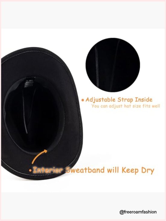 Glitter Rhinestone Cowboy Hat with Bling Diamond Band
